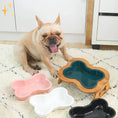 Load image into Gallery viewer, Elevated Ceramic Dog Bowl with Wooden Stand – Paws & Feast