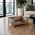 Load image into Gallery viewer, Luxury Elevated Solid Wood Dog Couch Bed