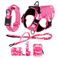 Load image into Gallery viewer, Military Pink Camouflage Dog Harness For Large Medium Dogs Harnesses Leash Adjustable Pet German Shepherd Tactical Training Vest