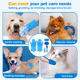 Load image into Gallery viewer, 6PCS Pet Grooming Kit Silicone Dog Toothbrush Finger Dog Bath Gloves Dog Shampoo Brush Pet Grooming Gloves Dog Cat Bath Supplies