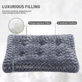 Load image into Gallery viewer, Washable Plush Dog Bed with Non-Slip Bottom, 35x23in, Dark Grey, for Medium to Large Dogs