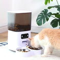 Load image into Gallery viewer, 5L Double Bowls Smart Automatic Cat Feeder With Camera Cat Dry Food Video Dispenser Pet Smart Voice Recorder Auto Feeder For Dog
