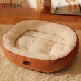 Load image into Gallery viewer, Cozy Oval Snuggle Pet Bed, Plush & Thickened Cat Bed Warm and Secure Bed for Cats and Small Medium Dogs, All Seasons