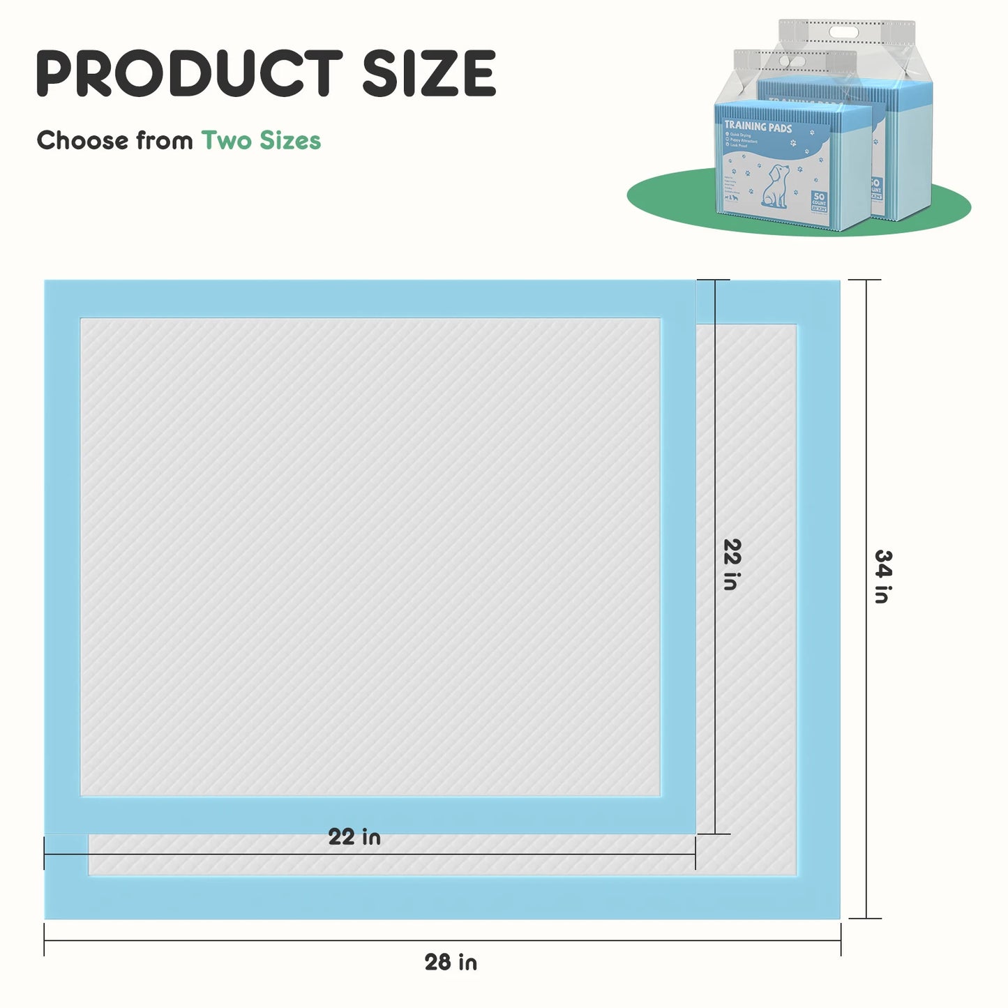 150 Count 22" x 22" Super Absorbency Disposable Pet Underpads Leakproof