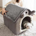 Load image into Gallery viewer, All Season Dog House Style Bed - Removable Washable Pet Bed for Small Dogs Teddy Winter Warm Cat Dog House