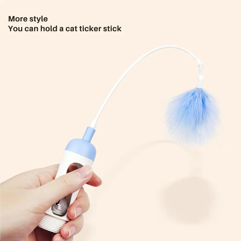 Tumbler Leaks Cat's Daily Necessities Funny Self-hi Bell Feather Cat Toy Cat Feather Toys with Leak Hole for Cat Home Indoor