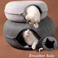 Load image into Gallery viewer, Donut Cat Bed Interactive Tunnel Pet Felt Indoor Toys Cats House Kitten Training Toy Cat Kennel Cat Accessories