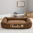 Load image into Gallery viewer, Personalized Fluffy Cloud Dog Bed with Soft Bolsters