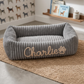 Load image into Gallery viewer, Personalized Fluffy Cloud Dog Bed with Soft Bolsters
