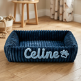 Load image into Gallery viewer, Personalized Fluffy Cloud Dog Bed with Soft Bolsters