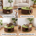 Load image into Gallery viewer, 4-in-1 Foldable Cat Tunnel House – Interactive Hideaway, Scratcher & Play Bed
