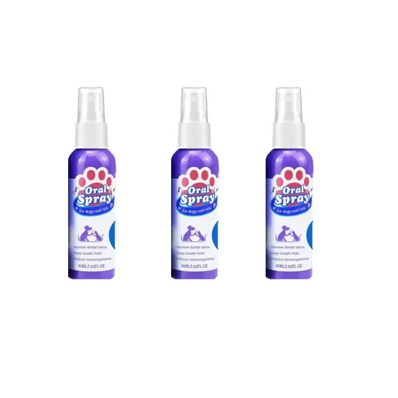 Pet Teeth Cleaning Spray Oral Care Remove Tooth Stains Keep Fresh Breath for Cats and Dogs Whitening  Remove bad breath