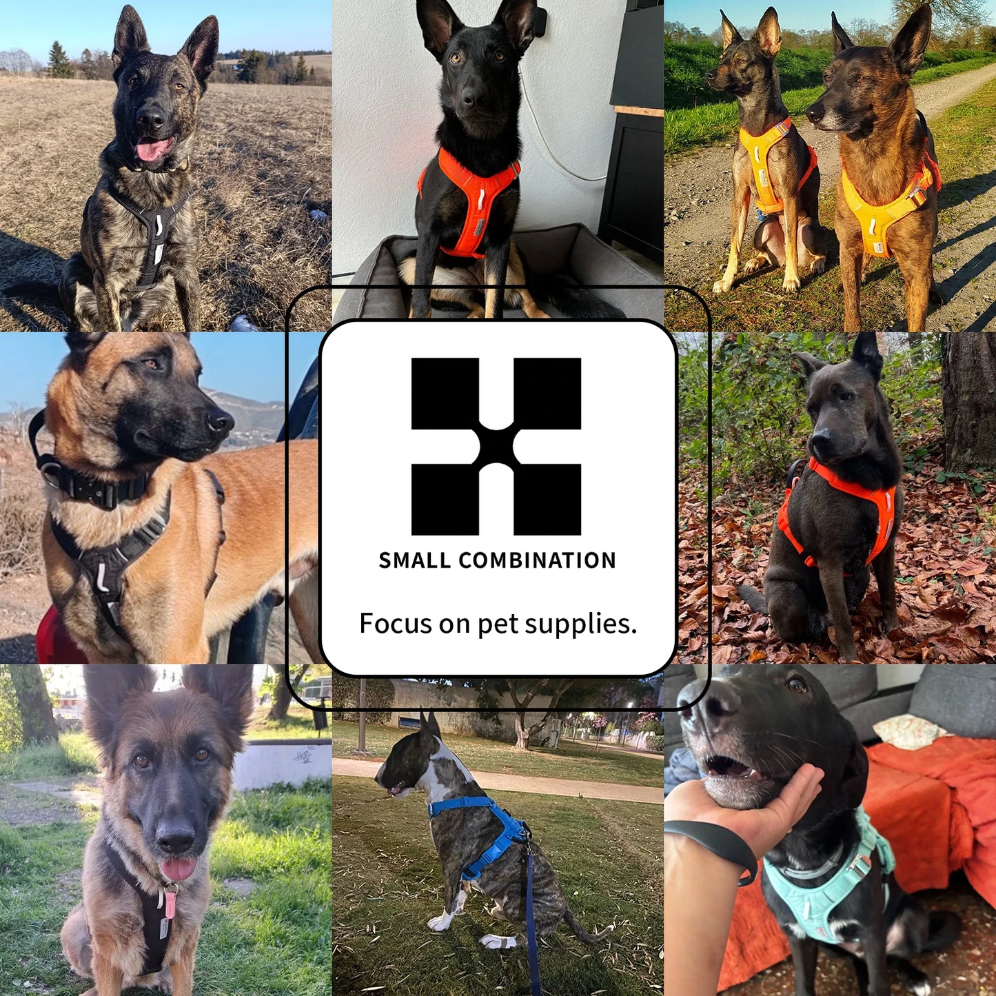 Adjustable Explosion-proof  on Dog Pet Harness Outdoor Adventure Reflective Dog Halter Protective Nylon Walking Dog Harness Vest