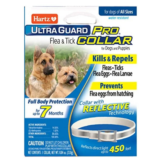 UltraGuard Pro Reflective Flea and Tick Collar for Dogs and Puppies, 7 Month Flea and Tick Prevention Per Collar, 1 Count