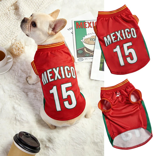 Mesh Breathable Dog Clothes Schnauzer Teddy Sport Large Dog Jersey Basketball Clothing Puppy T-Shirts Summer Pet Cat Shirts