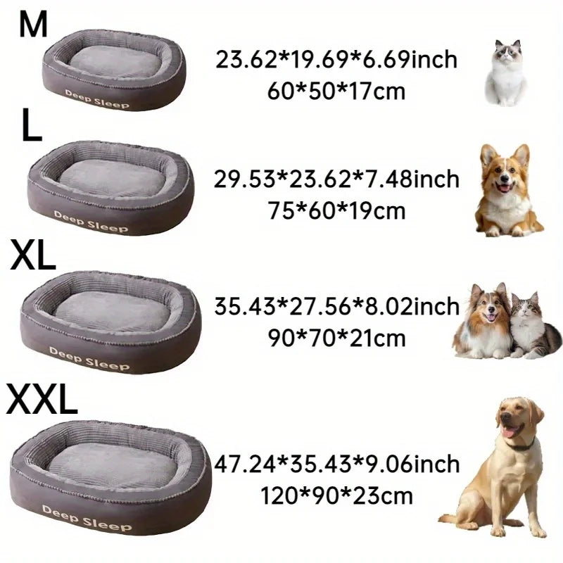 Pet Bed Comfortable Donut Round Dog Kennel Soft Washable Dog Cat Cushion