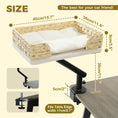 Load image into Gallery viewer, Cat Desk Bed, 360° Rotatable Cat Bed Stand for Indoor Cats, Adjustable Cat Basket, Cats Hammock for Table, Soft Cat Bed for Desk
