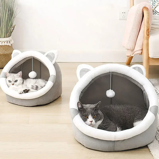 Cute Cat Bed for Indoor Small and Large Cats Dog Tent Soft Pet Kitten Houses Cozy Puppy Cushion