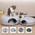 Load image into Gallery viewer, Donut Cat Bed Interactive Tunnel Pet Felt Indoor Toys Cats House Kitten Training Toy Cat Kennel Cat Accessories
