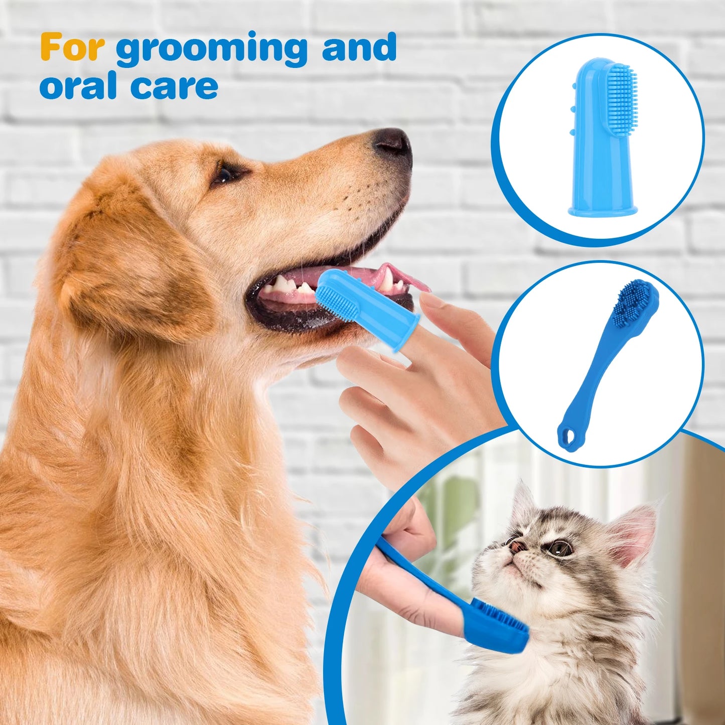 6PCS Pet Grooming Kit Silicone For Pets
