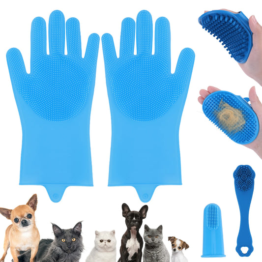 6PCS Pet Grooming Kit Silicone For Pets