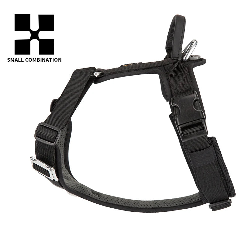 Adjustable Explosion-proof  on Dog Pet Harness Outdoor Adventure Reflective Dog Halter Protective Nylon Walking Dog Harness Vest