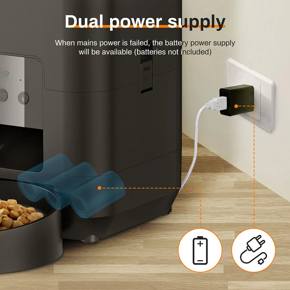 2L Smart Pet Feeder with Camera Visual Interactive WIFI Remote,Dog cat feeder,dog bowl