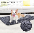 Load image into Gallery viewer, Washable Plush Dog Bed with Non-Slip Bottom, 35x23in, Dark Grey, for Medium to Large Dogs
