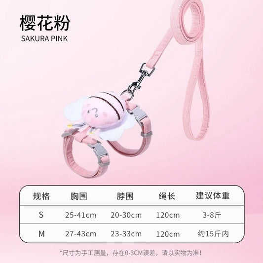 Premium Cat Harness Collar& Little Bee Pet Leash Set Perfect Outdoor Small Dog Vest Pet Supplies Kitten Accessories Puppy Stuff