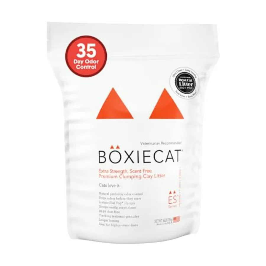 Boxie® 35 Day Odor Control Clumping Clay Cat and Kitty Litter, 99.9% Dust-Free,