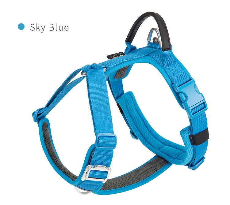 Adjustable Explosion-proof  on Dog Pet Harness Outdoor Adventure Reflective Dog Halter Protective Nylon Walking Dog Harness Vest