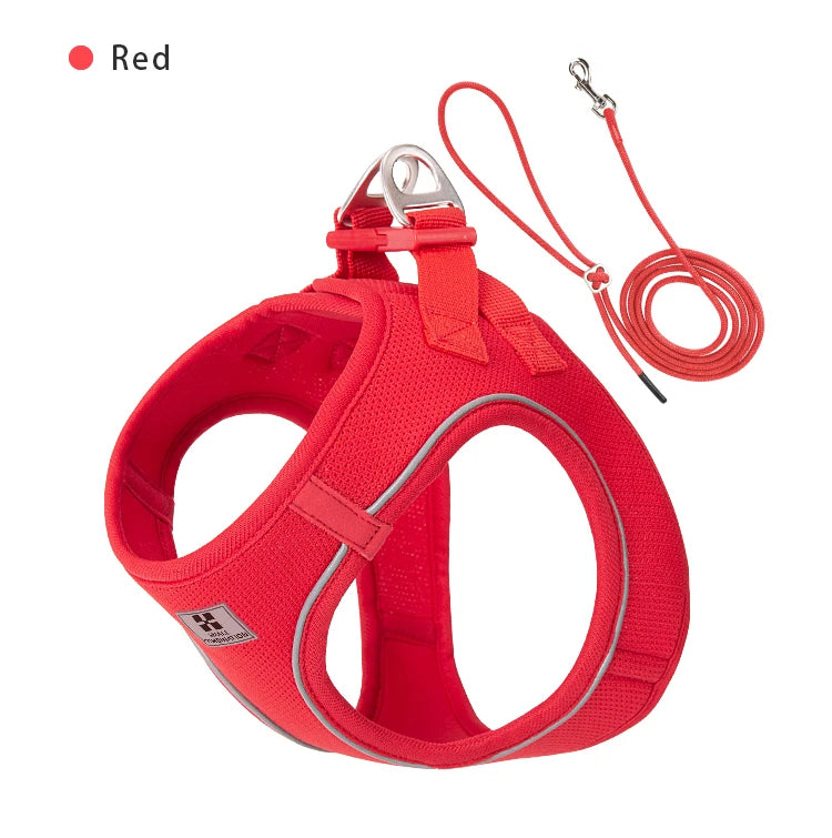 Dog Harness Leash Set for Small Medium Dog - Adjustable Reflective