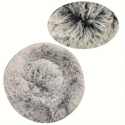 Round Dog Bed Winter Warm Cat Bed Plush Basket for Dog Washable Pet Bed for Small Medium Large Dog Sofa Cat