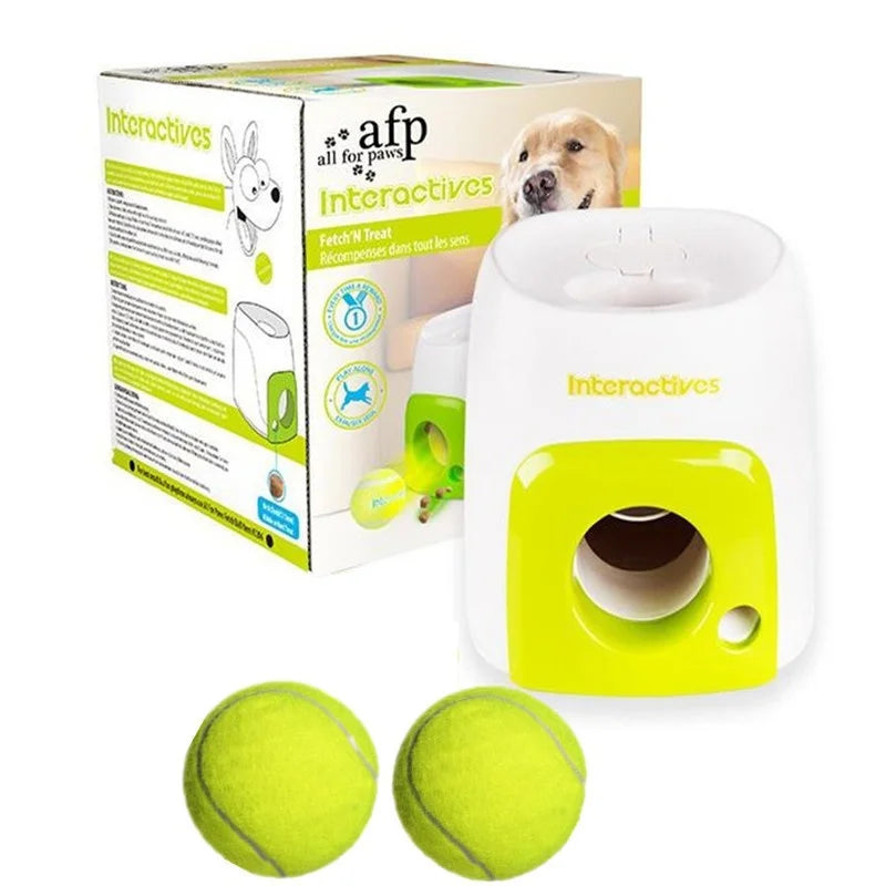 Smart Automatic Tennis Ball Launcher with Food Reward