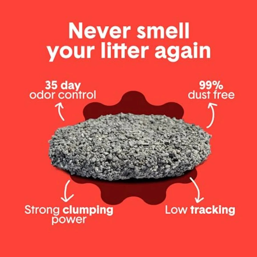 Boxie® 35 Day Odor Control Clumping Clay Cat and Kitty Litter, 99.9% Dust-Free,