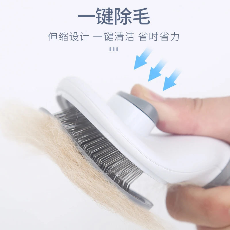 Pet Comb Set for Dogs - Detangling Comb & Undercoat Rake - Beauty Brush Suitable for Small to Large Dog Breeds