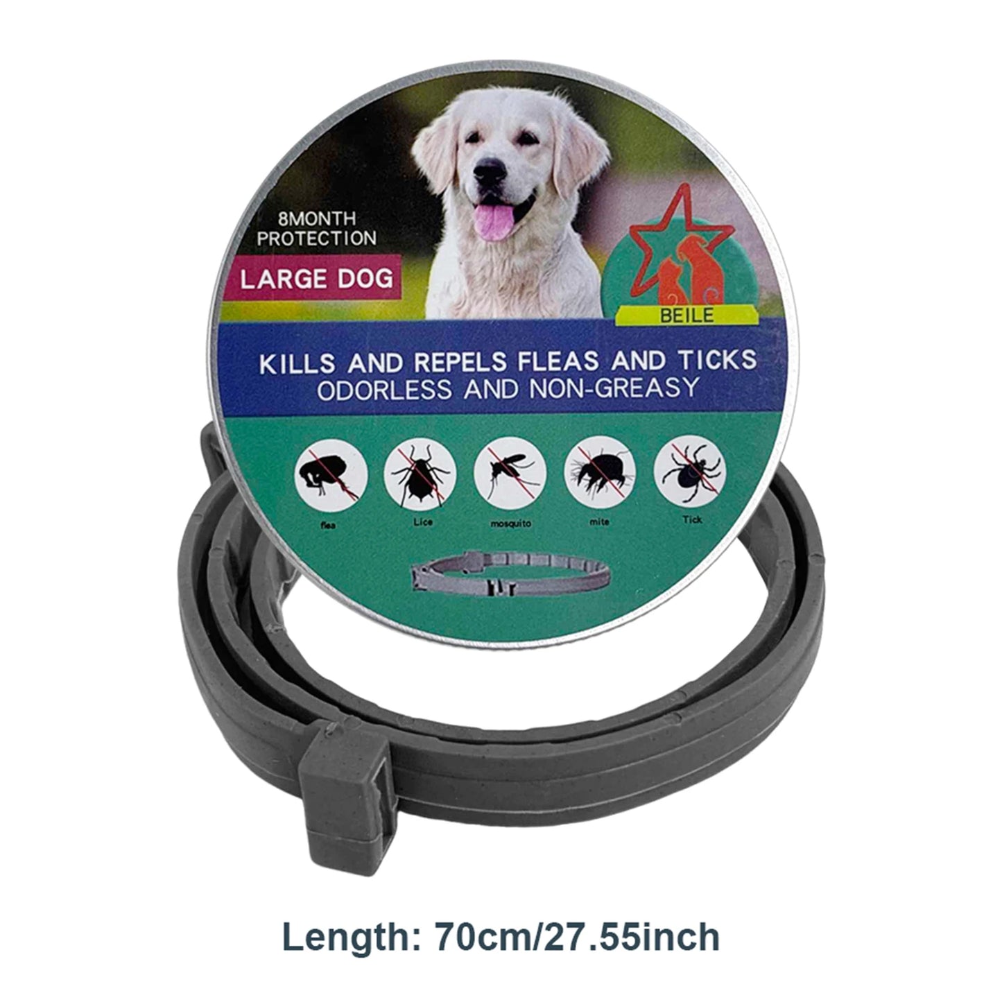 Flea Collar Adjustable Flea and Tick Collar 8 Months Protection Natural Flea and Tick Prevention Collar for Dogs and Cats