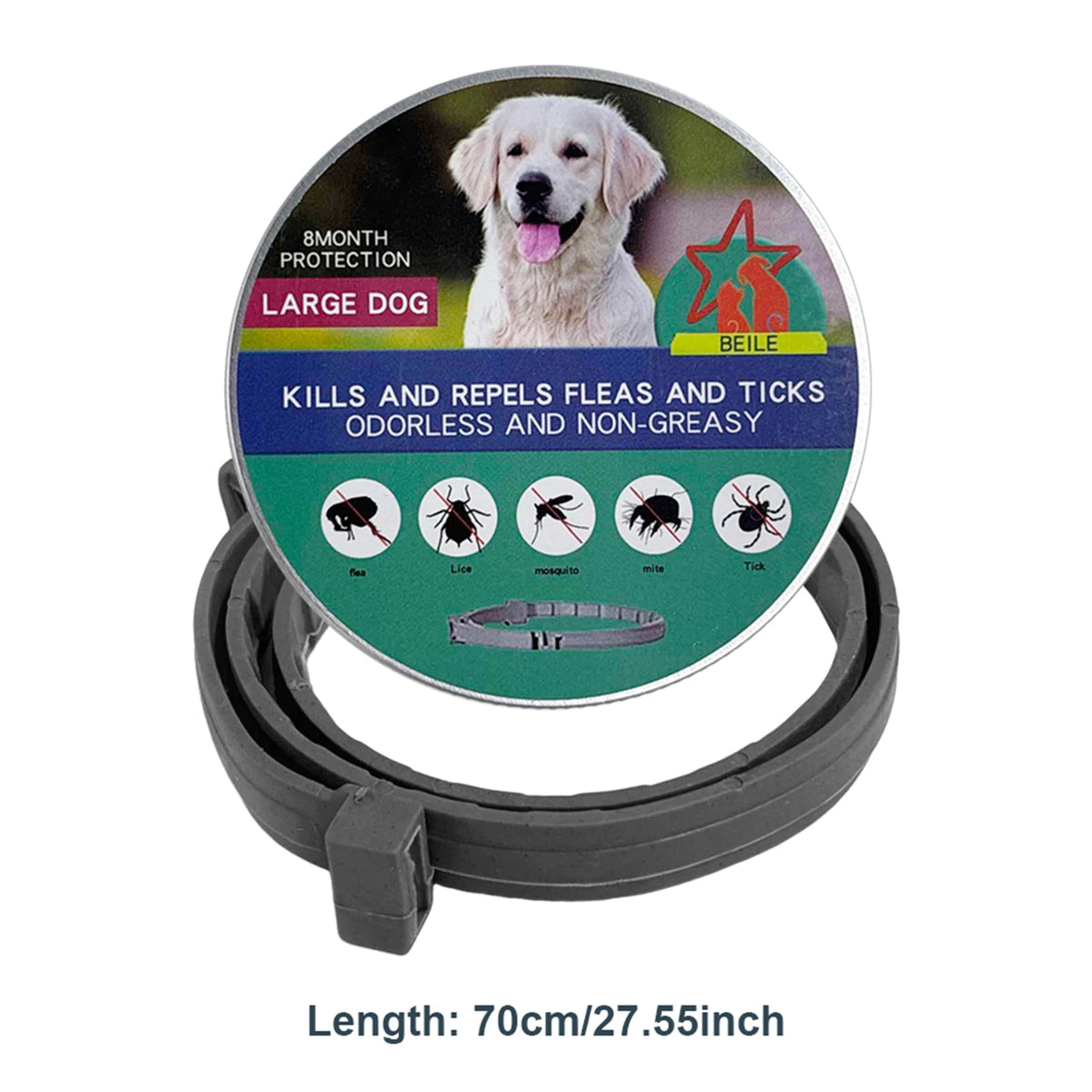 Flea Collar Adjustable Flea and Tick Collar 8 Months Protection Natural Flea and Tick Prevention Collar for Dogs and Cats