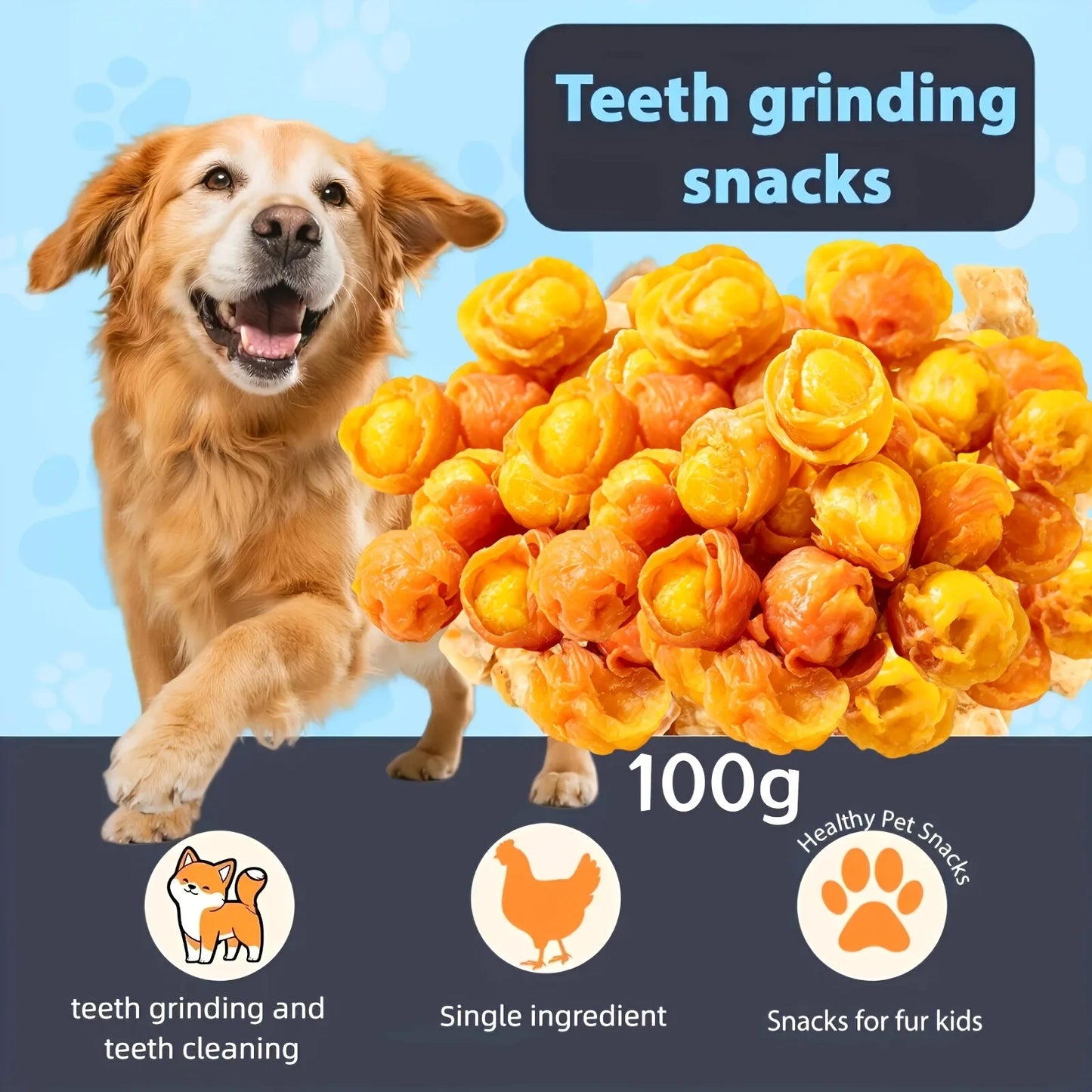 Mixed Flavors Chicken Jerky Duck Jerky Easy to Digest Long-Lasting Dog Chews