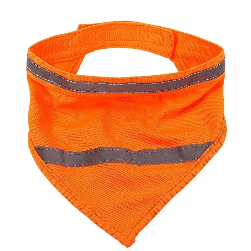Dog Bright Polyester Pet Towel Scarf Bandanas Reflective Bib Color Triangular