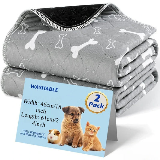 2 packs of reusable dog pads for pets, used for pet training, quickly absorbs moisture and can be cleaned.
