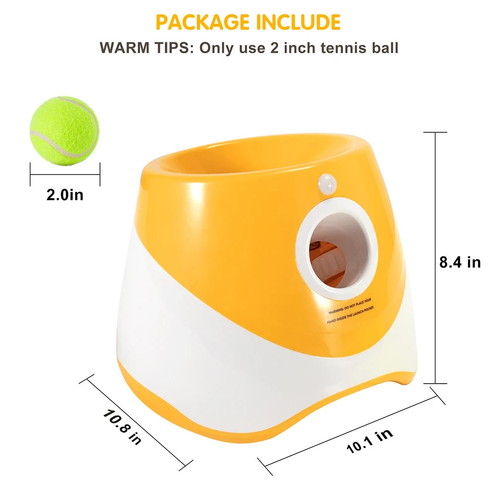 Automatic Tennis Launcher Pet Ball Throw Device 3/6/9m Section + 3 Balls Dog Training