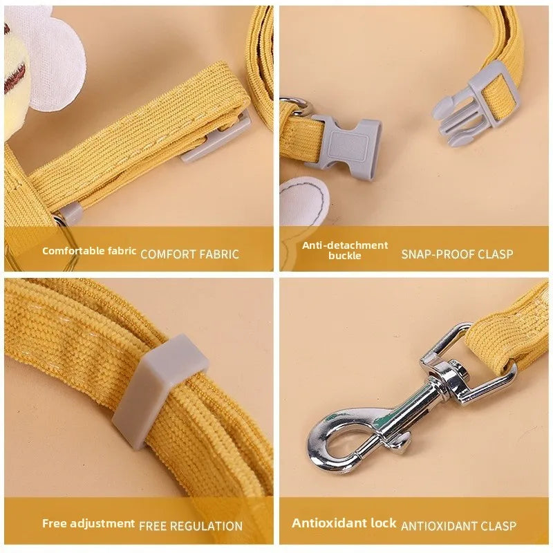 Premium Cat Harness Collar& Little Bee Pet Leash Set Perfect Outdoor Small Dog Vest Pet Supplies Kitten Accessories Puppy Stuff