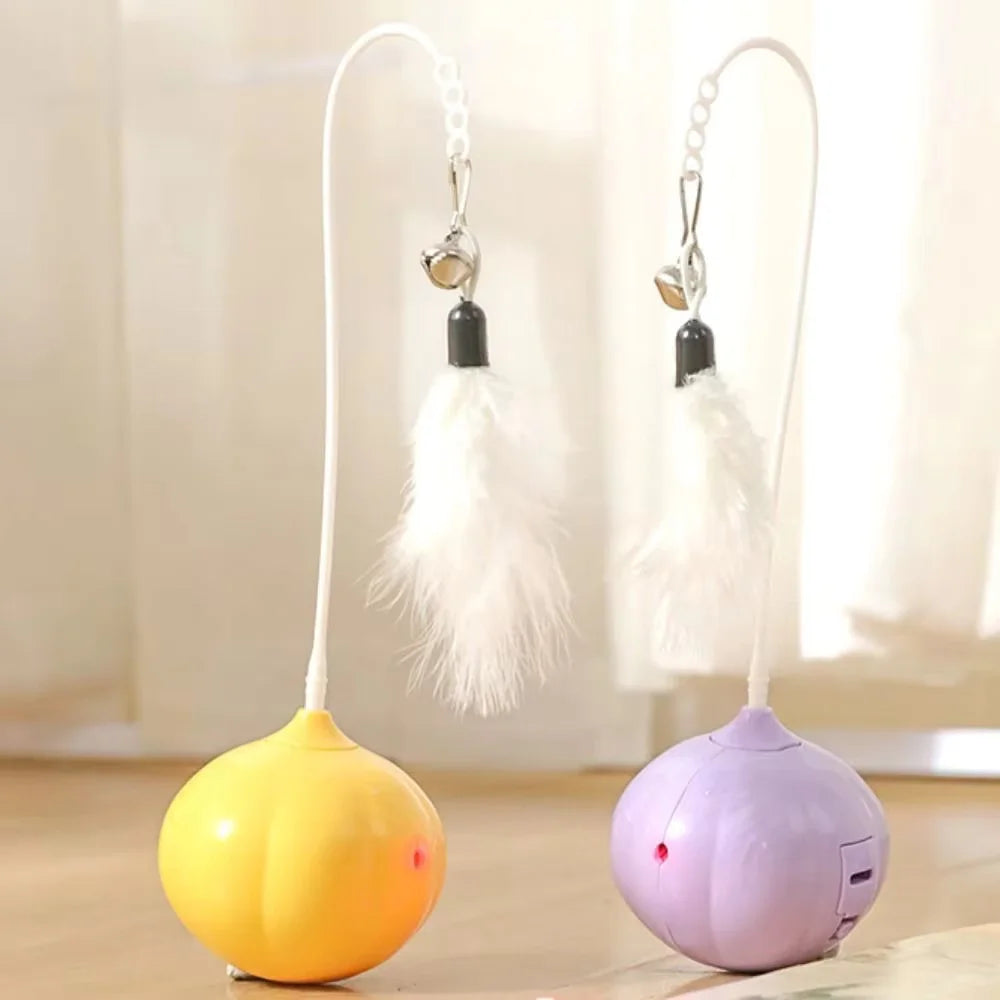 Interactive Cat Toy Pet Enrichment Teaser Wand Automatic Teasing Cat Toy Electric Cat Teaser Wand For Indoor Cats