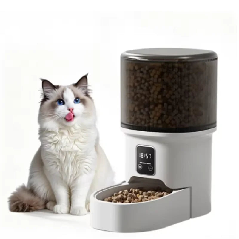4L WiFi  Automatic Pet Feeder Programmable  Automatic Pet Feeder for Small Dogs Cats, Up to 6 Meals Daily, Timer/Portion Control