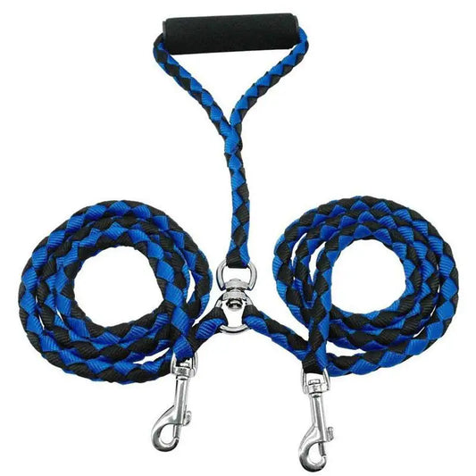 Pet Double Leash 2 Way Couplers Dog Leash Rope Elastic Extended Pet Leash