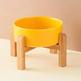 Load image into Gallery viewer, 1800ml Big Dogs Bowl Double Ceramic Elevated Pet Food Water
