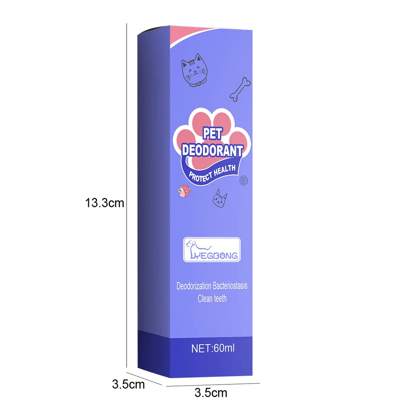 60ml Cat Dog Breath Cleaner Swallowable Pet Cat Oral Odor Removers Oral Health Care Pet Dog Mouth Cleaning Spray Pet Supplies