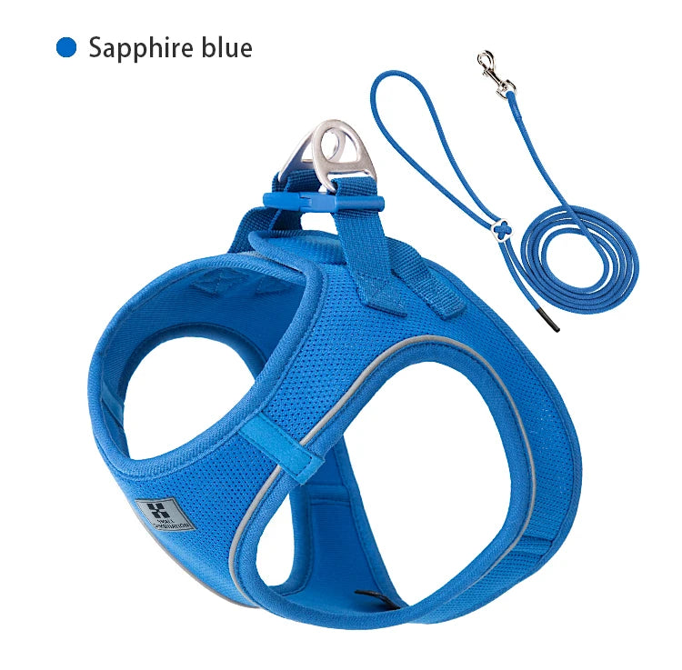Dog Harness Leash Set for Small Medium Dog - Adjustable Reflective
