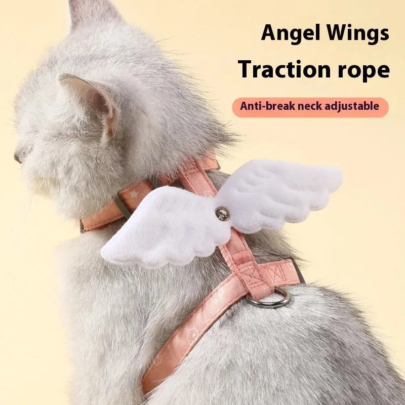 Cats Pet Products Kitten Accessories Harness Pets Goods Collar Harness Leash Things Breast-band Supplies Kittens For Cat Home